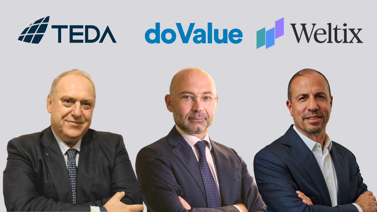 In foto i tre volti di teda merchant, Dovalue e Weltix